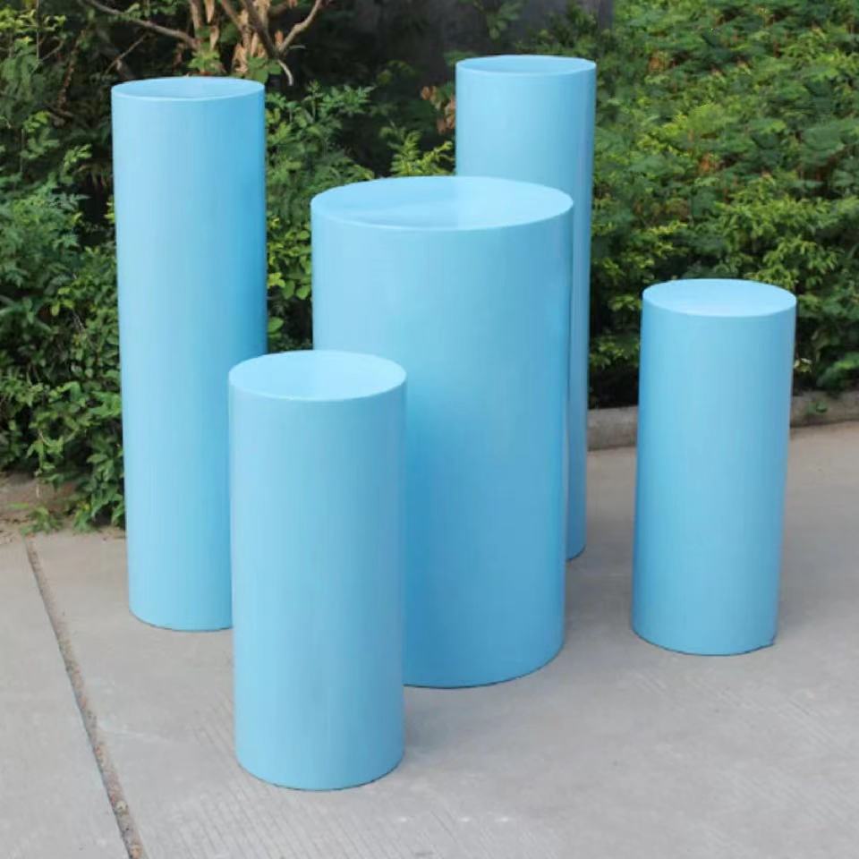 Blue Round Plinth Set