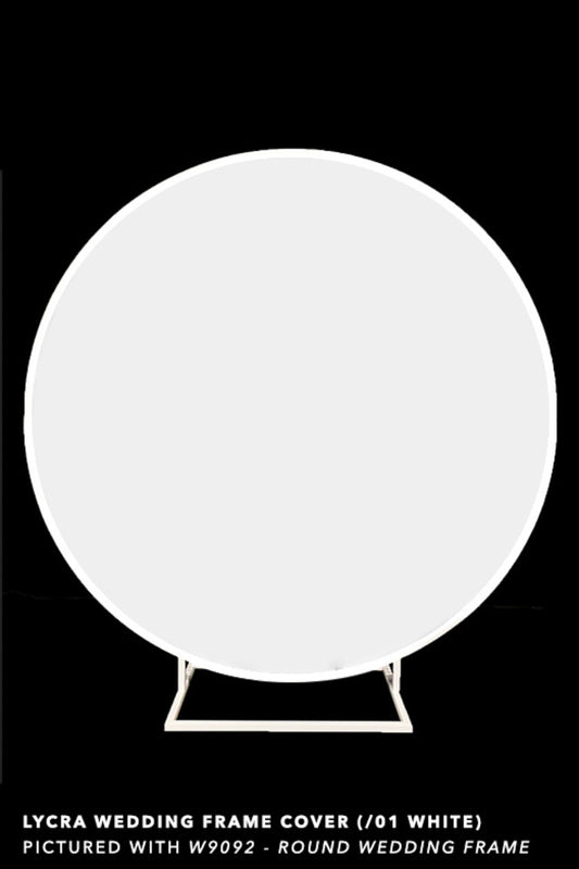 White Round Lycra Backdrop
