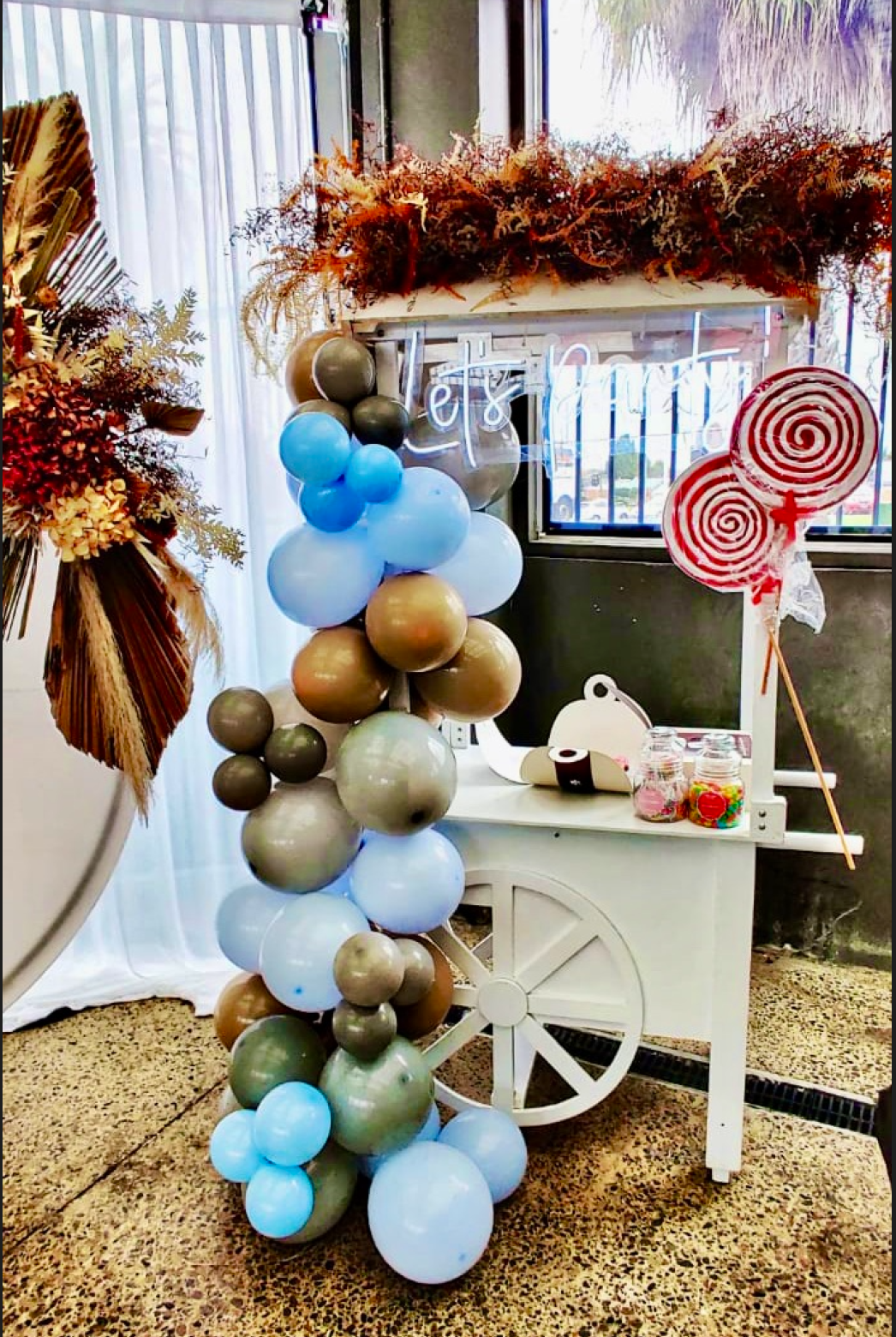 Luxe Floral Candy Cart