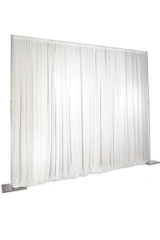 White Silk Curtain/Drapes 3x3m With Stand